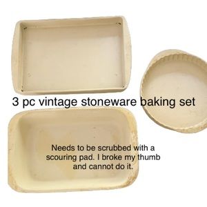 3 Piece Vintage Stoneware
